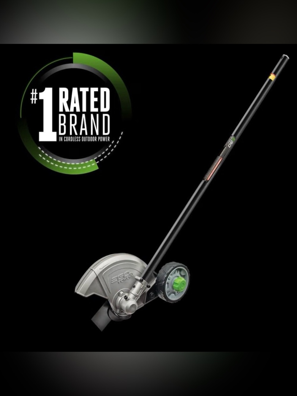 EGO Edger Attachment with Black Shaft and Green Wheel Accent
